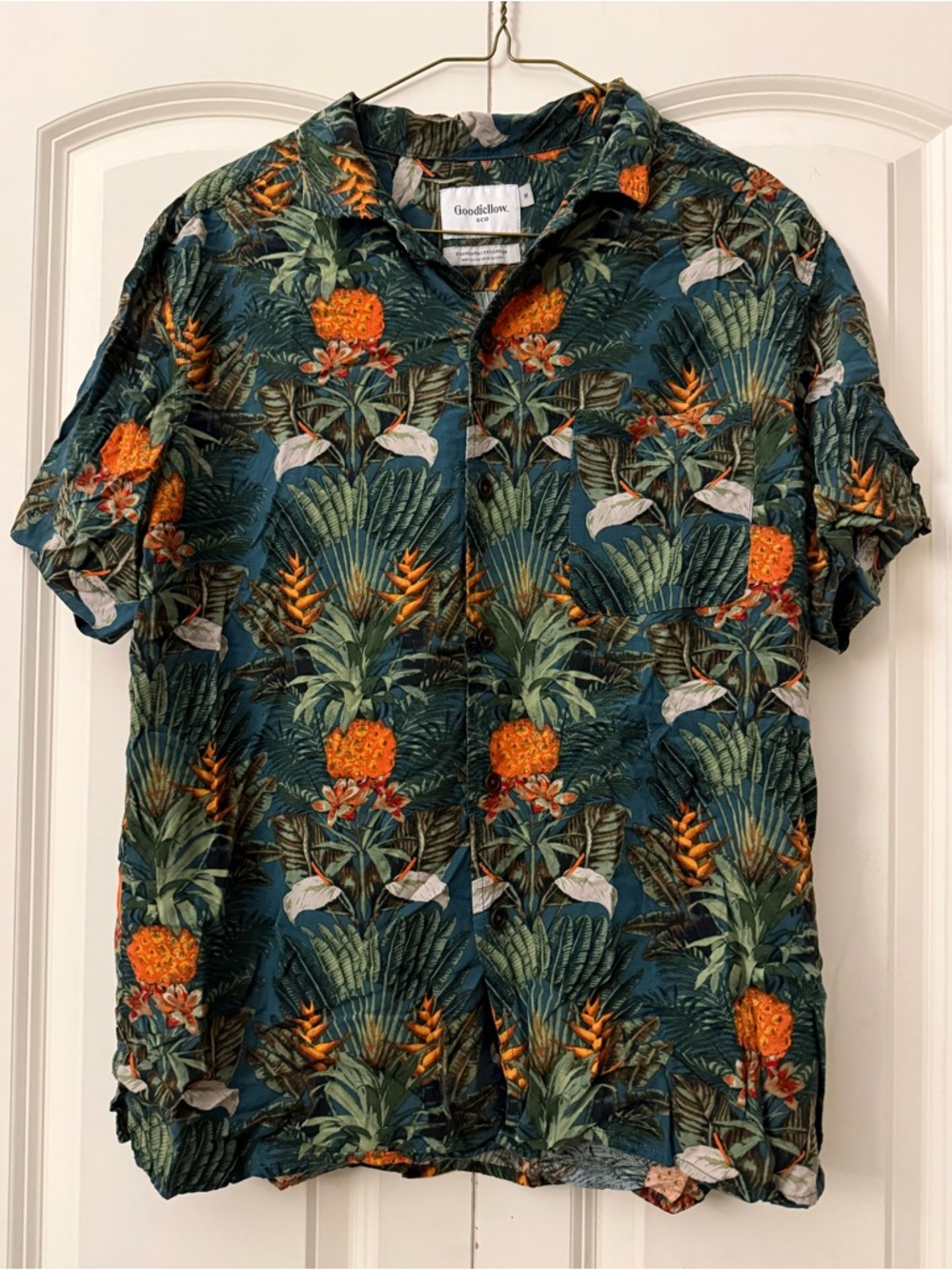 💜Goodfellow & Co Pineapple Tropical Button-Up Shirt | Size M